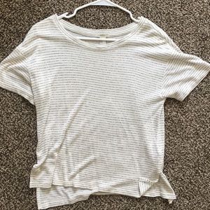 Black and white striped boxy tee